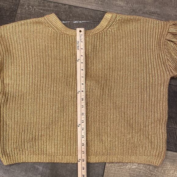 KIKA VARGAS X TARGET Metallic Gold Back Tie Sweater M - Picture 7 of 13